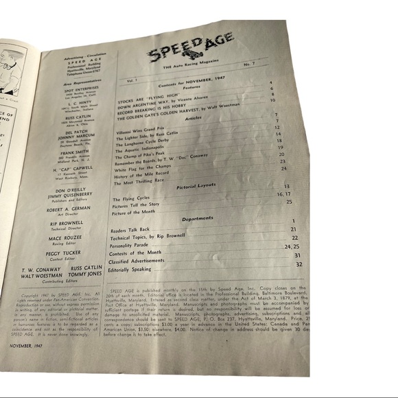 November 1947 Speed Age Magazine, Boat Racing on Cover - Picture 2 of 7